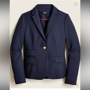 Vintage J. Crew Dalton Stretch Blazer Navy with Green Sailboat details